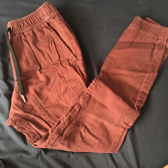 CSG Maroon Chino Joggers - Picture 1 of 2